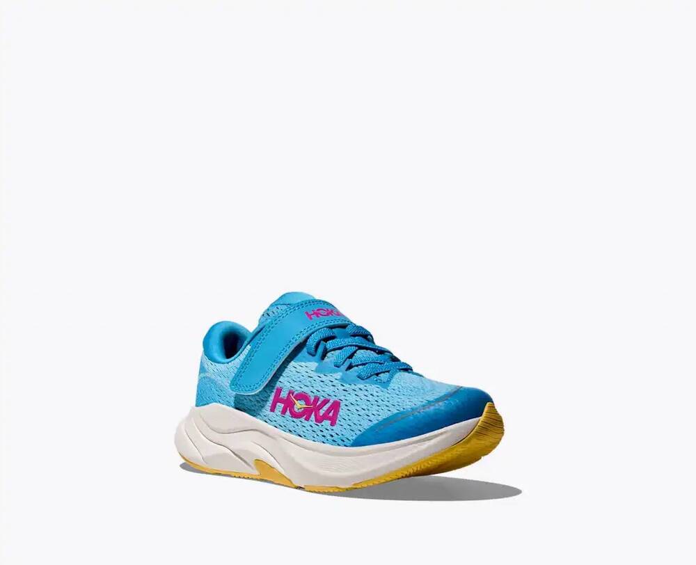 NEW HOKA kid's rincon 4 outdoor active shoes in water park/soaring blue